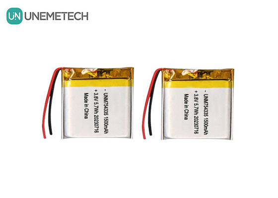 4.35V pin Lipo điện áp cao 754335 3.8V 1500mAh pin Lithium Polymer sạc lại