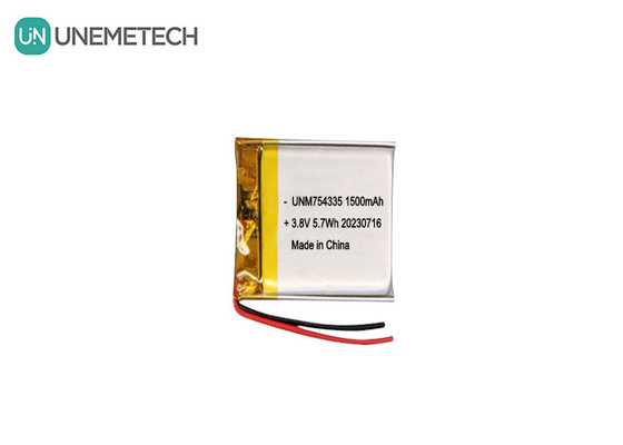 4.35V pin Lipo điện áp cao 754335 3.8V 1500mAh pin Lithium Polymer sạc lại