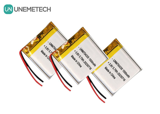 4.35V pin Lipo điện áp cao 754335 3.8V 1500mAh pin Lithium Polymer sạc lại