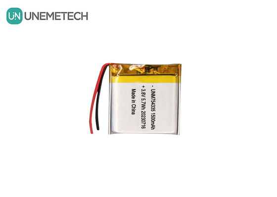 4.35V pin Lipo điện áp cao 754335 3.8V 1500mAh pin Lithium Polymer sạc lại