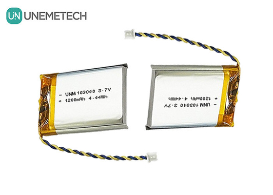 3.7V pin Li Polymer sạc lại 103040 1200 mAh cho thiết bị y tế và đèn LED