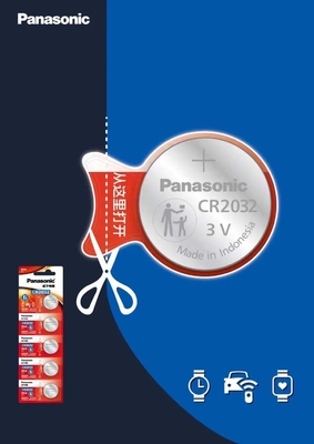 Pin chìa khóa xe Panasonic CR2032 3V 225mAh pin nút cho chìa khóa xe