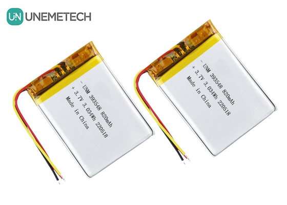 Pin Lithium Polymer 3.7V 820mAh 393548 Lipo Bộ pin sạc cho máy bơm vú điện tử