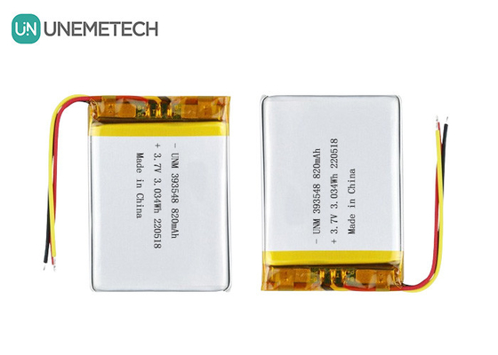 Pin Lithium Polymer 3.7V 820mAh 393548 Lipo Bộ pin sạc cho máy bơm vú điện tử