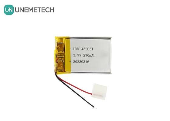 3.7V 270mAh 432031 Pin Lithium Polymer cho thiết bị điện tử