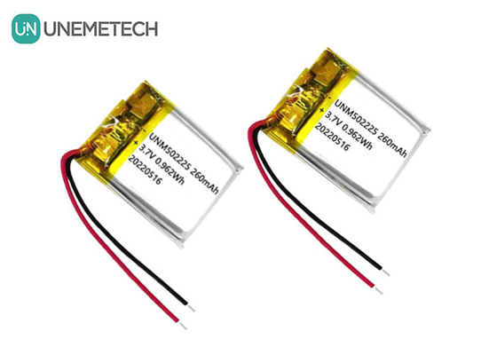 3.7V pin lithium polymer ion sạc 502225 260mAh cho cảm biến không dây