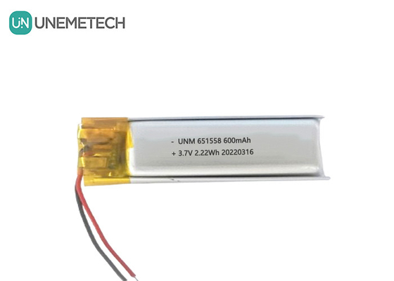 Nhà cung cấp pin làm đẹp &amp; trang điểm 600mAh 3.7V pin Lipo 651558 cho loại bỏ tóc