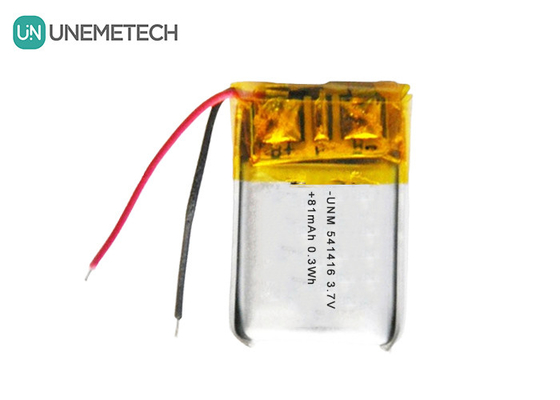 3.7V Lipo pin sạc lại 541416 81mAh pin nhỏ LiPo cho tai nghe Bluetooth