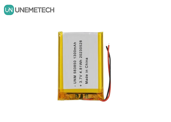 3.7V 1300mAh pin Lithium Ion Polymer chuẩn 583850 cho các sản phẩm điện tử
