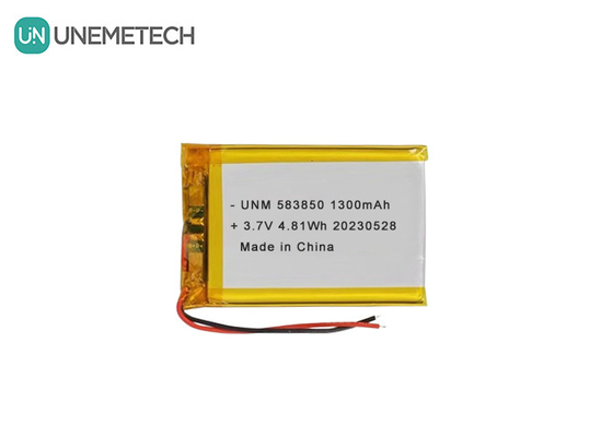 3.7V 1300mAh pin Lithium Ion Polymer chuẩn 583850 cho các sản phẩm điện tử