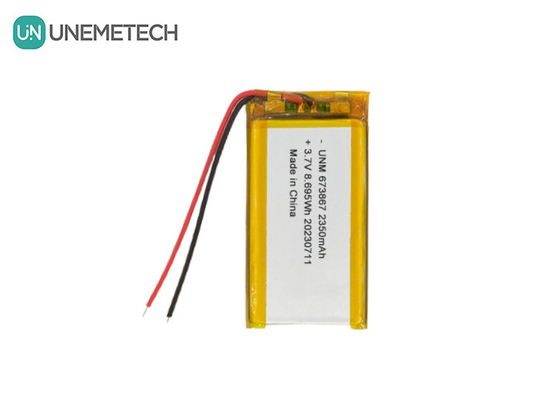 3.7V 2350mAh pin Lithium Polymer công suất cao 673867 Cho các ngân hàng điện