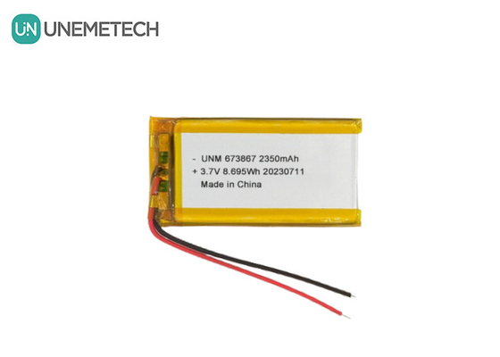 3.7V 2350mAh pin Lithium Polymer công suất cao 673867 Cho các ngân hàng điện