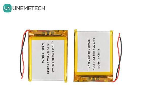 3.7V pin Lithium Polymer 950mAh 753440 pin túi cho máy ảnh thu nhỏ