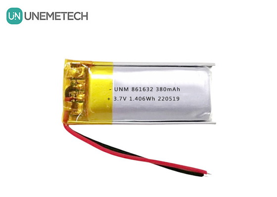 Pin LiPo 1S 3.7V 380mAh Pin Li-polymer sạc lại 861632 cho đèn bàn
