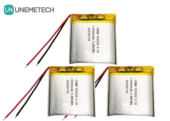 3.7V 1050mAh Thiết kế nhỏ gọn tùy chỉnh pin Lipo 103535 Cho máy chiếu nhỏ