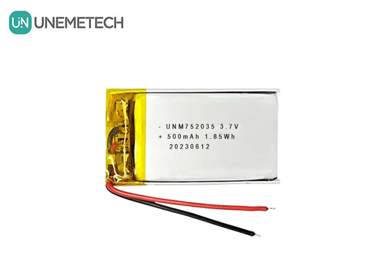 3.7V 500mAh 752035 pin Lithium Polymer tiên tiến cho điều khiển từ xa