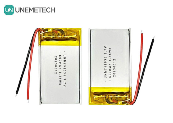 3.7V 500mAh 752035 pin Lithium Polymer tiên tiến cho điều khiển từ xa
