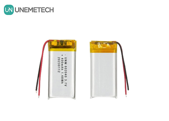 3.7V 400mAh 602040 pin Lithium Polymer tuổi thọ dài cho tai nghe Bluetooth