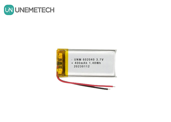 3.7V 400mAh 602040 pin Lithium Polymer tuổi thọ dài cho tai nghe Bluetooth