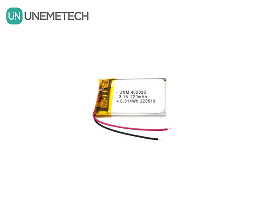 3.7V 220mAh 462030 Chứng chỉ pin Lithium Polymer sạc lại cho đèn LED