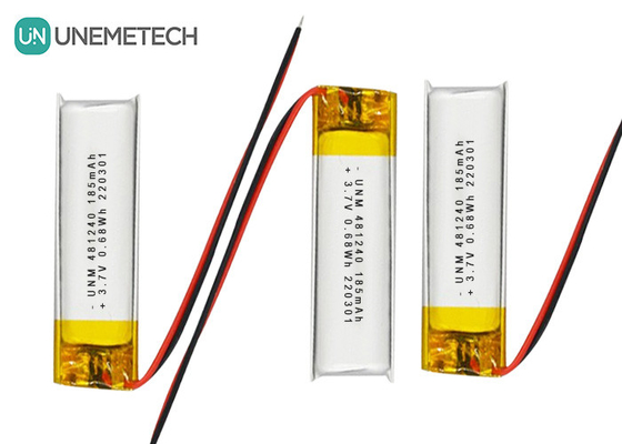 3.7V 185mAh 481240 Lithium Ion và Lithium Polymer pin cho DVR xe hơi