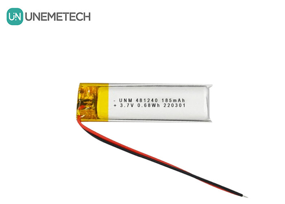 3.7V 185mAh 481240 Lithium Ion và Lithium Polymer pin cho DVR xe hơi