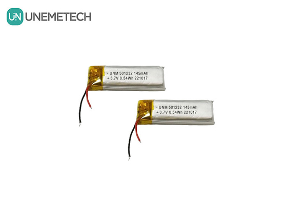 3.7V 145mAh 501232 Thiết kế nhỏ gọn pin Lithium Polymer cho Máy bong bóng