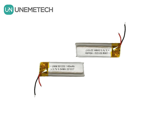 3.7V 145mAh 501232 Thiết kế nhỏ gọn pin Lithium Polymer cho Máy bong bóng