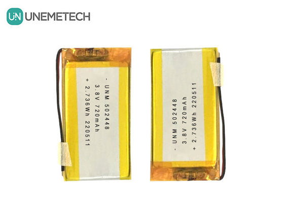3.8V 720mAh LiPo pin điện áp cao LiHV 502448 cho tai nghe Bluetooth