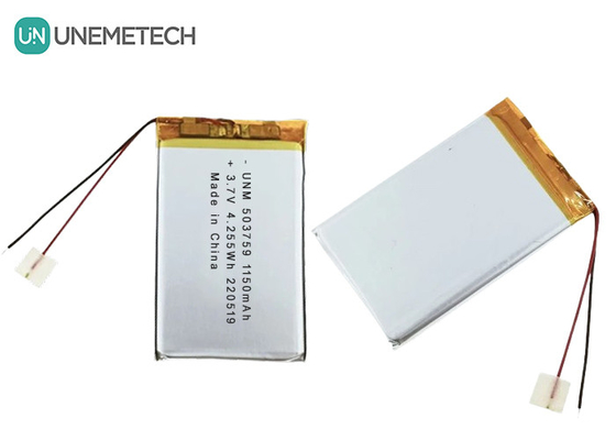 3.7V 1150mAh 503759 Custom Lipo Polymer pin sạc cho máy ghi âm