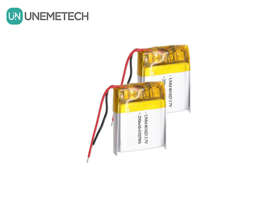 3.7V 250mAh 801823 pin Lipo mật độ năng lượng cao cho máy tính túi