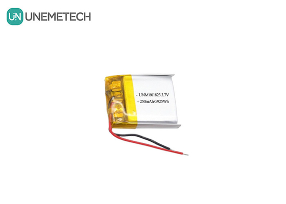3.7V 250mAh 801823 pin Lipo mật độ năng lượng cao cho máy tính túi