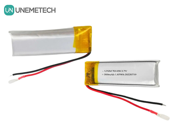 3.7V 500mAh 701450 pin Lithium Polymer sạc lại cho cảm biến nhiệt độ