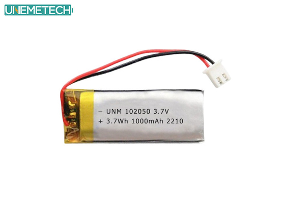 Lipo Battery Pack 102050 3.7V 1000mAh Lithium Polymer Battery với IEC62133 được phê duyệt