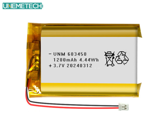 3.7V 1200mAh pin Lithium Polymer sạc lại 603450 với CE chấp thuận cho điện tử