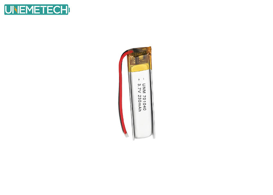 Bluetooth tai nghe pin Lipo 701040 3,7 V 230mAh với CE và IEC62133 được phê duyệt