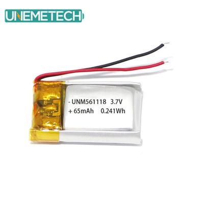3.7V 65mAh 561118 Pin Lithium Polymer có thể sạc lại và tùy biến cho tai nghe
