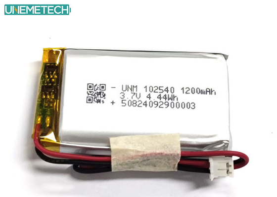 1200mAh 2C pin Lithium Polymer sạc nhanh 3.7V 102540 Cho sản phẩm y tế