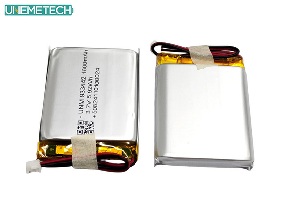 Bộ pin Li-Polymer tùy chỉnh 3.7V 1600mAh 933442 Lithium Polymer Battery For Medical Products