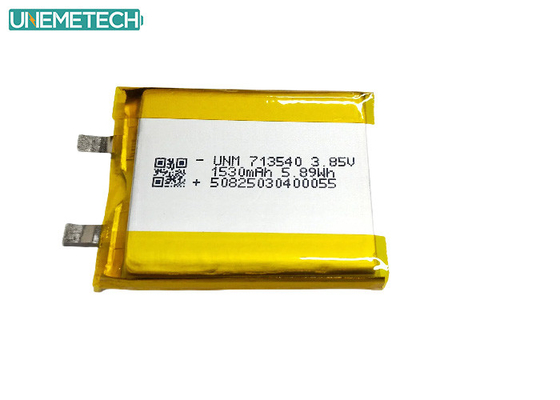 3.85V pin Lithium Polymer cao áp 1530mAh 713540 Đối với thiết bị y tế