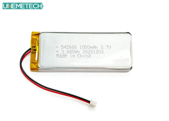 Chất lượng Pin lithium polymer có thể sạc lại 542666 3.7V 1050mAh cho thiết bị làm đẹp nhà máy