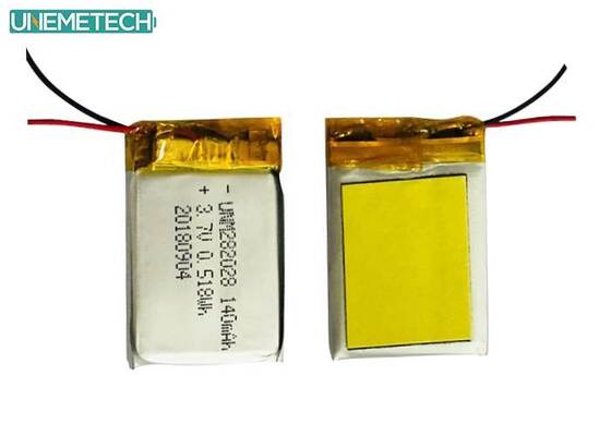 Chất lượng Pin Lipo tự xả thấp 282028 / 3.7V pin Lithium Polymer 140mAh cho thiết bị đeo nhà máy